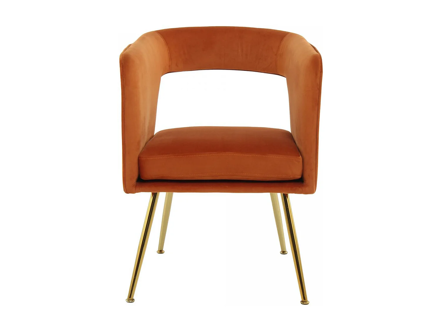 Fauteuil semi artisanal AME 63x60x77 orange
