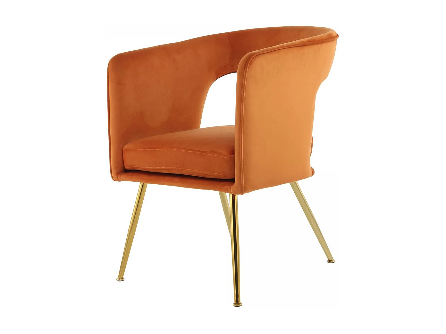 Fauteuil semi artisanal AME 63x60x77 orange