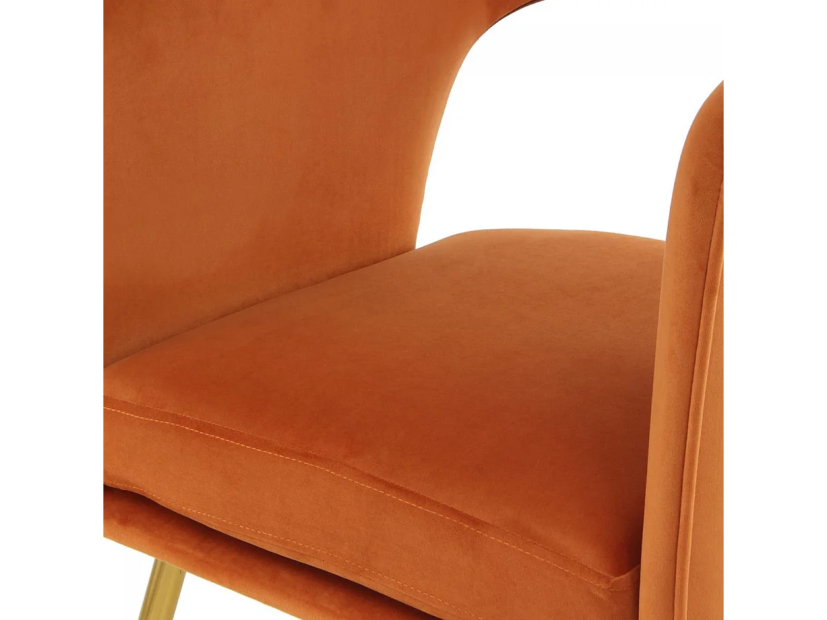 Fauteuil semi artisanal AME 63x60x77 orange