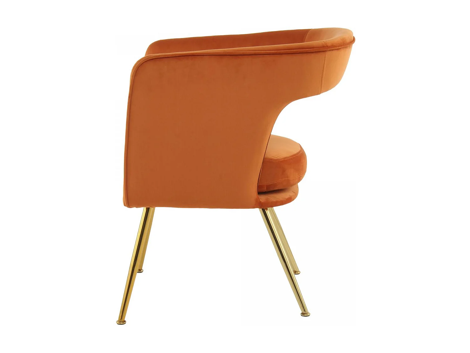 Fauteuil semi artisanal AME 63x60x77 orange