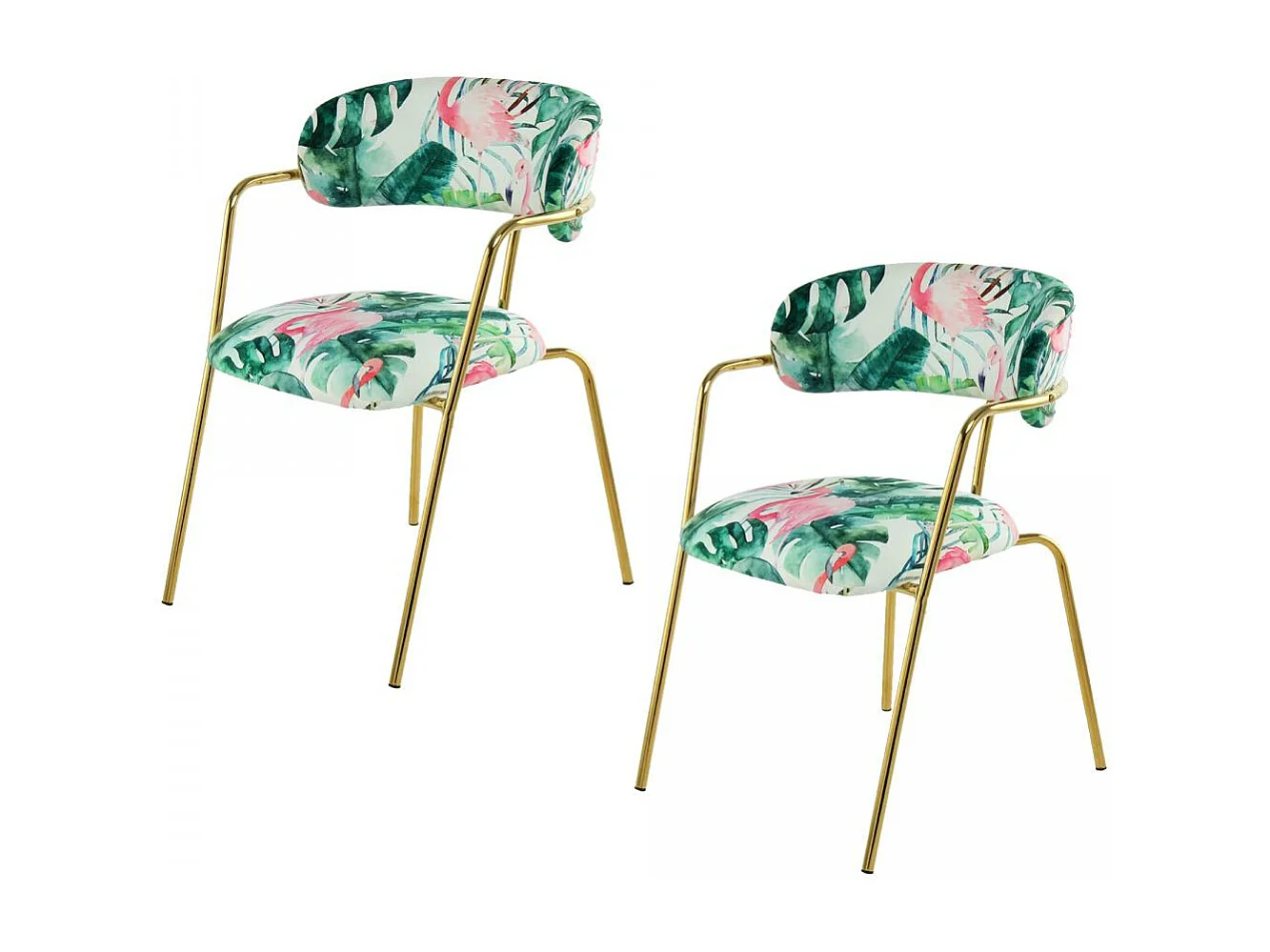 Fauteuil semi artisanal LOT DE 2 AKE 61x58x79 multicolore