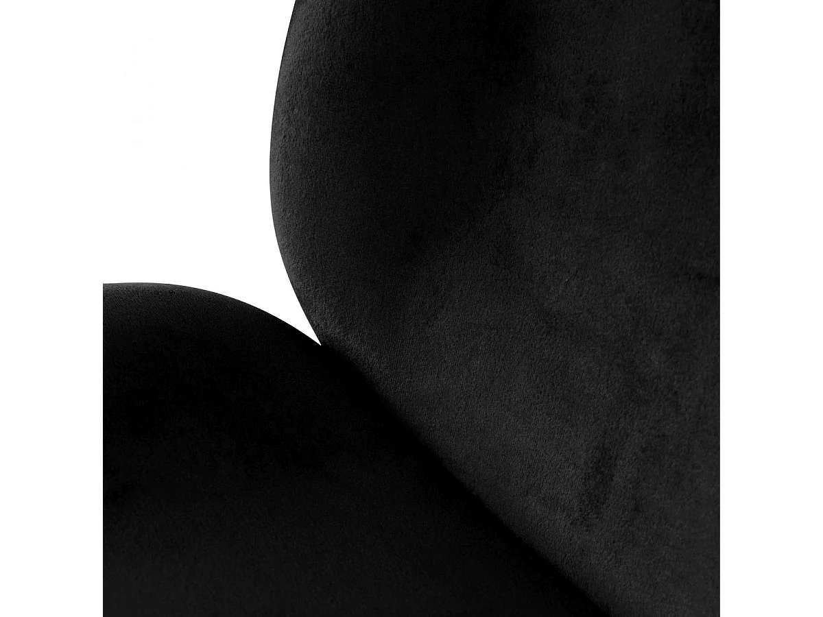 Chaise semi artisanal LOT DE 2 ARA 59x47x90 noir et laiton