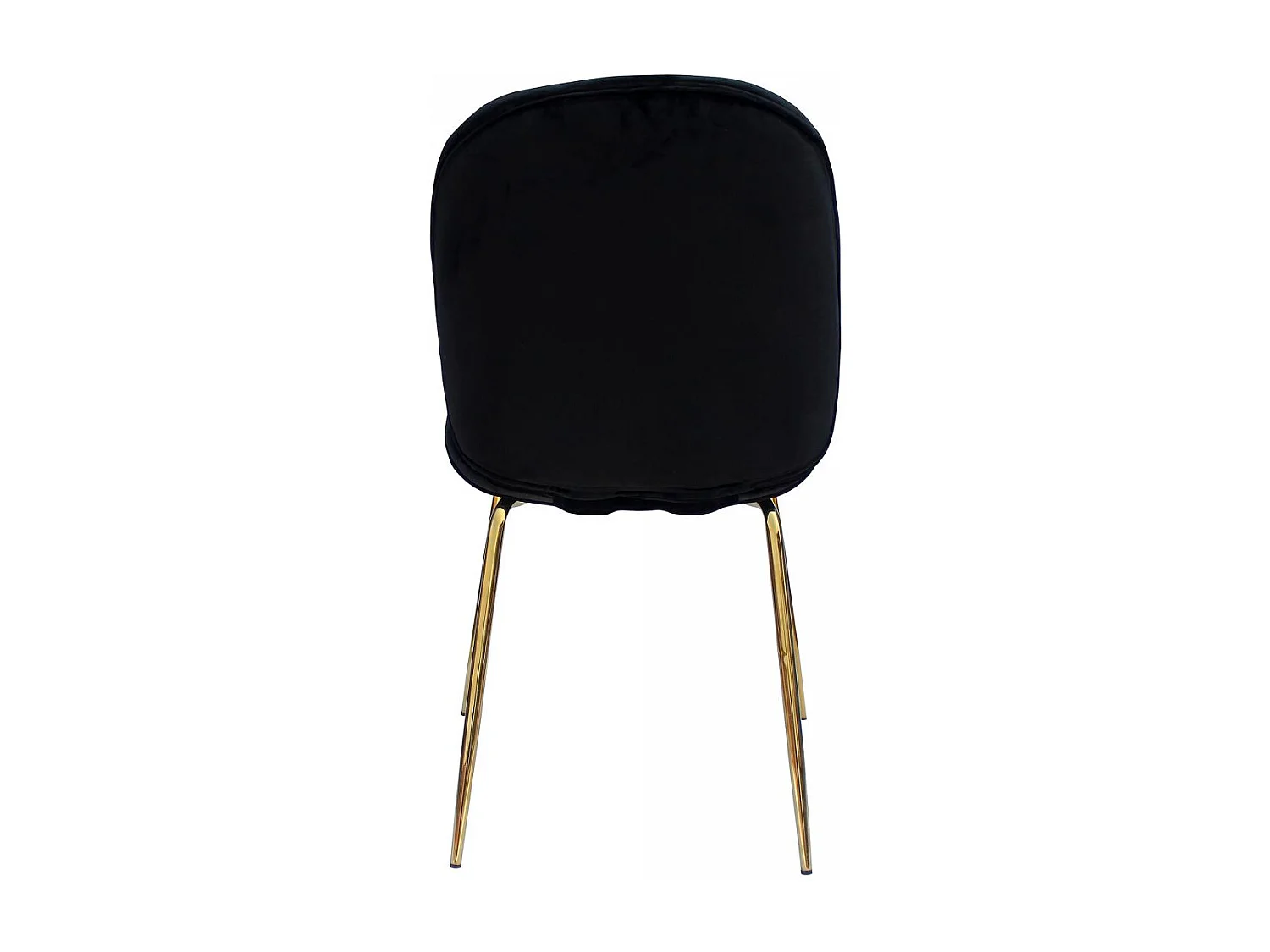 Chaise semi artisanal LOT DE 2 ARA 59x47x90 noir et laiton