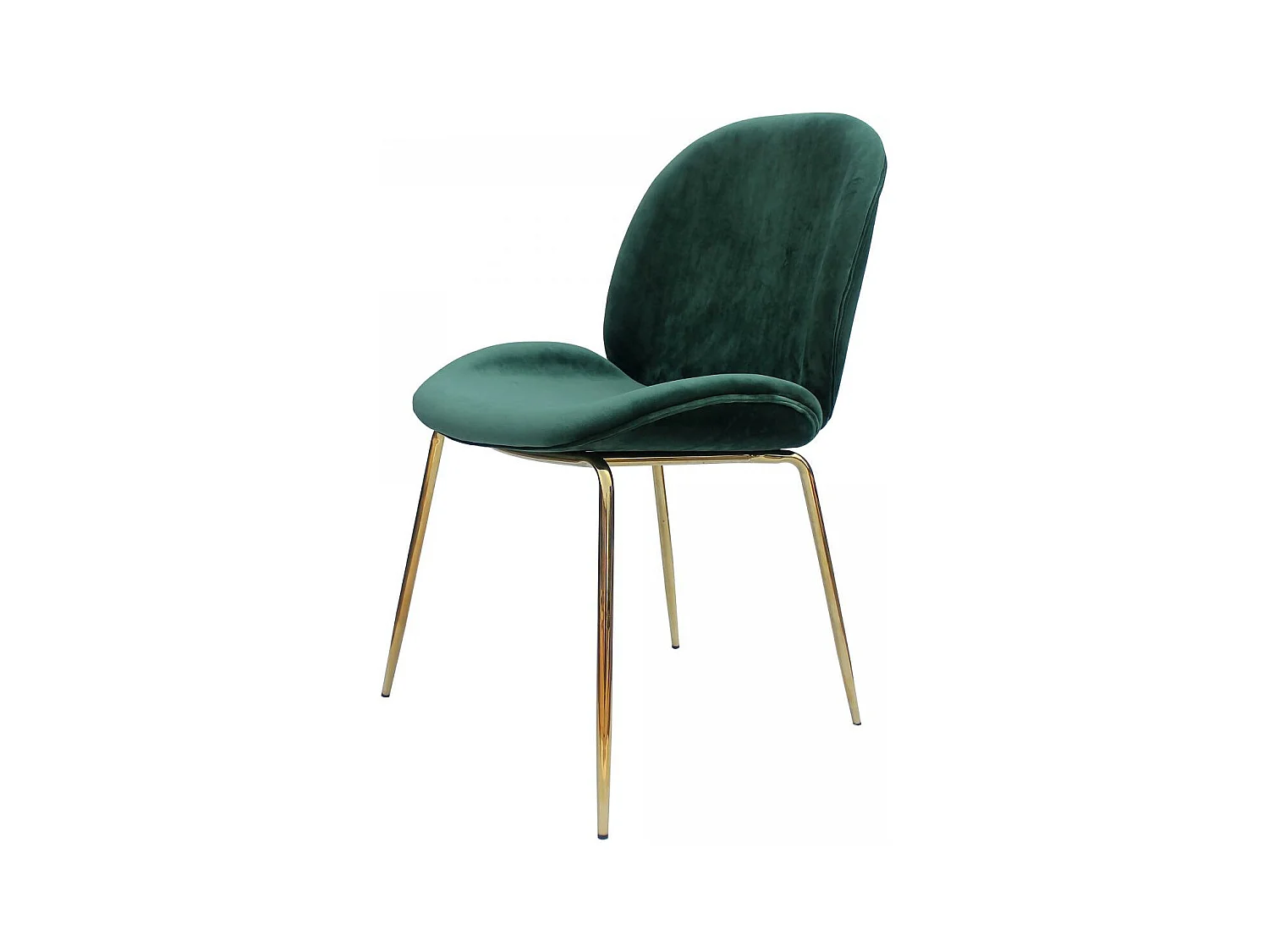Fauteuil semi artisanal LOT DE 2 ARA 59x47x90 vert et laiton