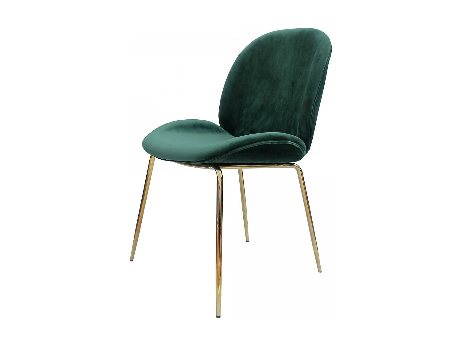 Fauteuil semi artisanal LOT DE 2 ARA 59x47x90 vert et laiton
