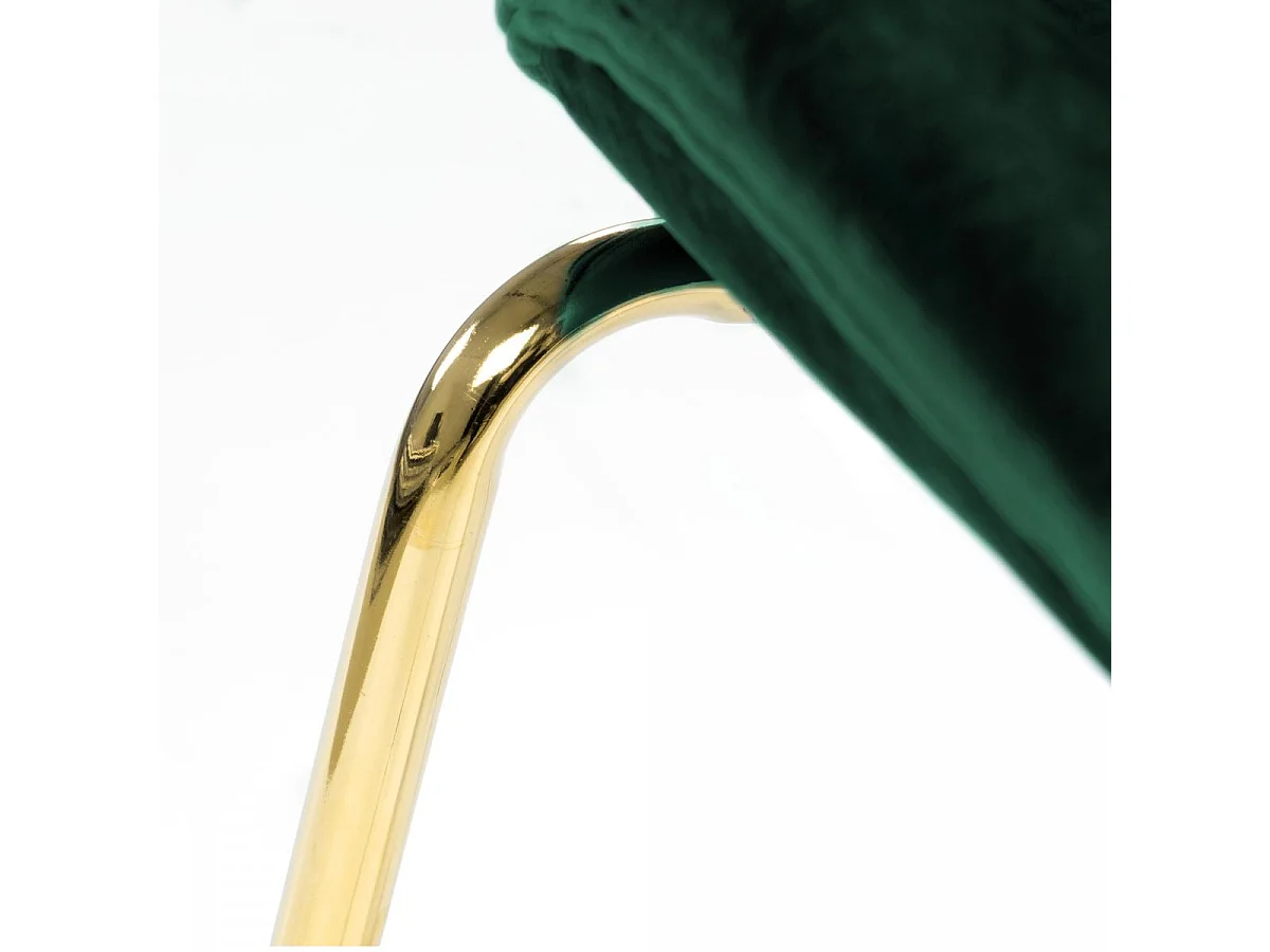 Fauteuil semi artisanal LOT DE 2 ARA 59x47x90 vert et laiton