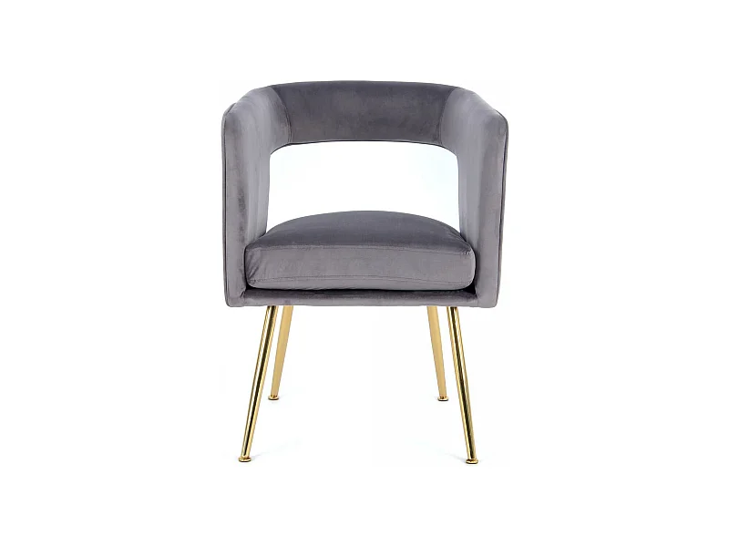 Fauteuil semi artisanal AME 63x60x77 gris