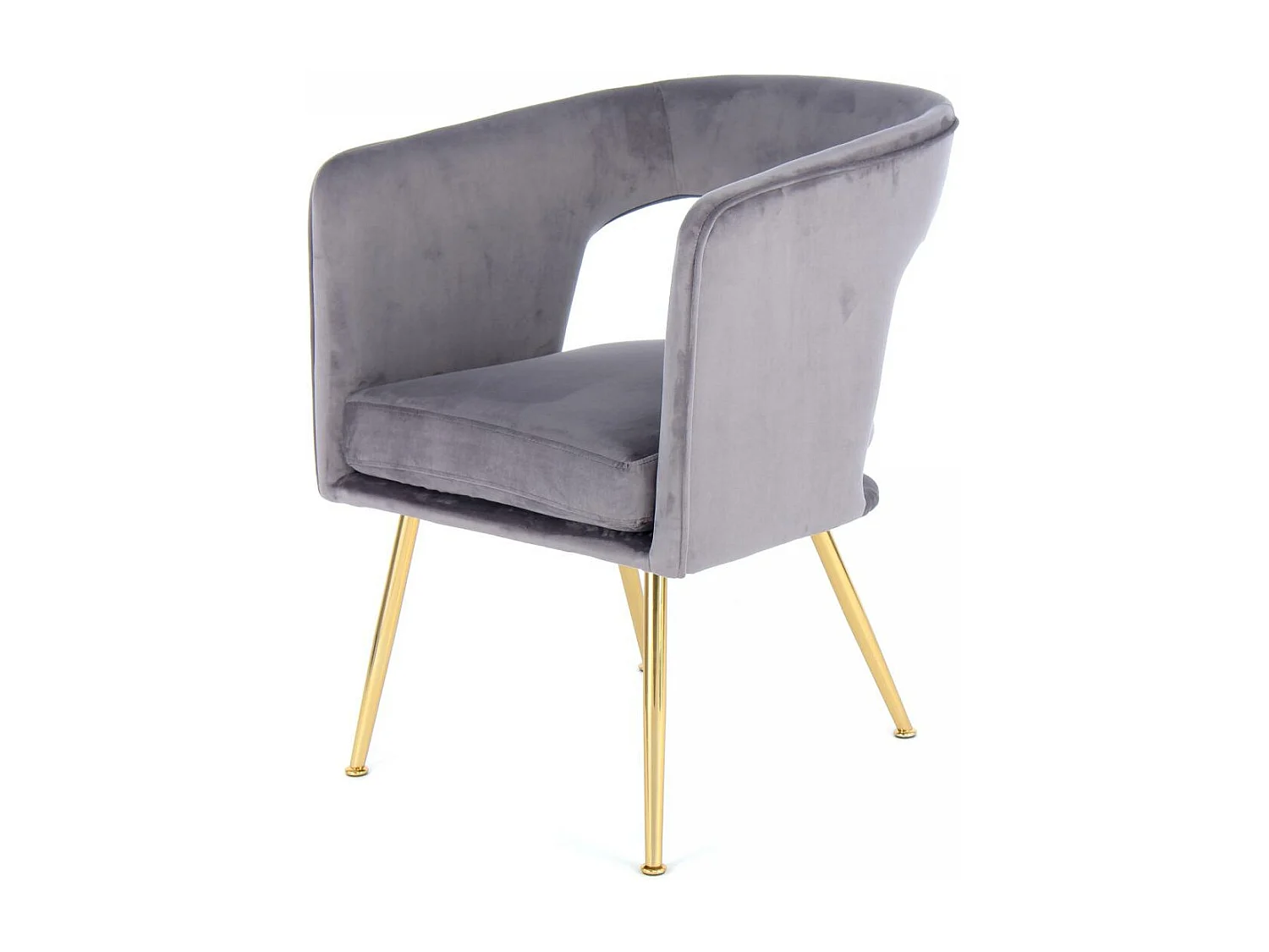 Fauteuil semi artisanal AME 63x60x77 gris