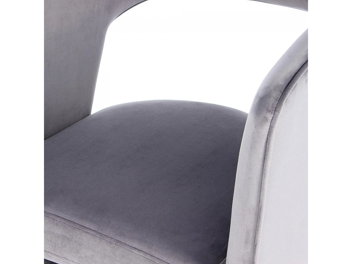 Fauteuil semi artisanal AME 63x60x77 gris