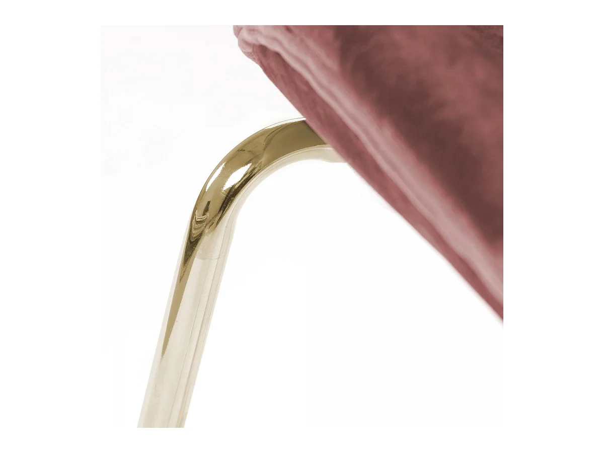 Chaise semi artisanal LOT DE 2 ARA 59x47x90 vieux rose et laiton