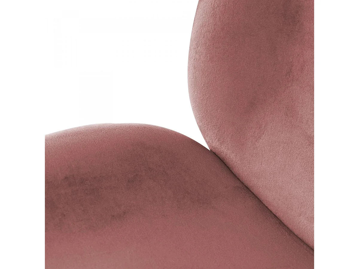 Chaise semi artisanal LOT DE 2 ARA 59x47x90 vieux rose et laiton