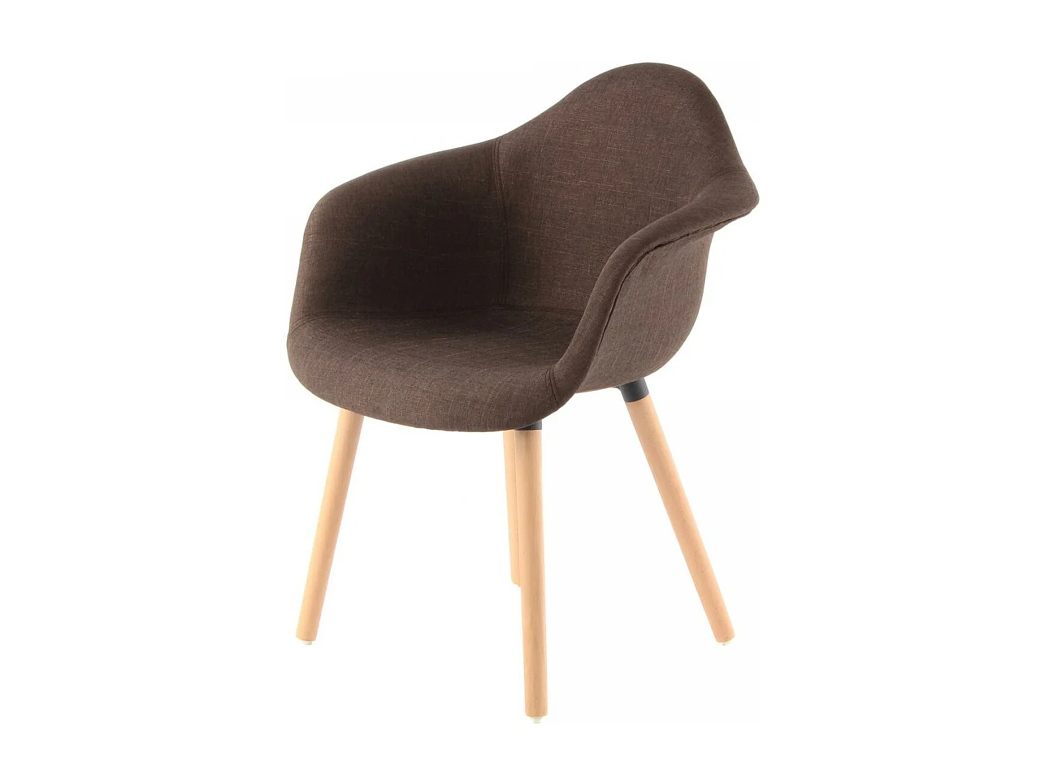 Fauteuil semi artisanal LOT DE 2 ABI 64x62x80,5 brun