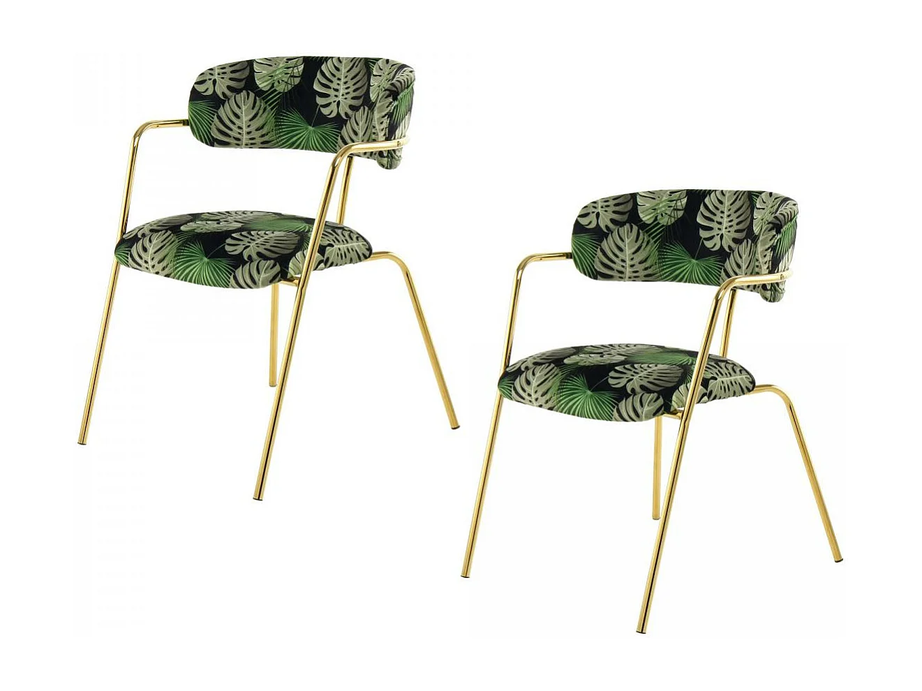 Fauteuil semi artisanal LOT DE 2 AKE 61x58x79 multicolore