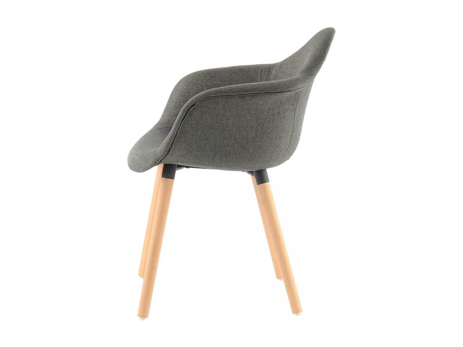 Fauteuil semi artisanal LOT DE 2 ABI 64x62x80,5 gris foncé