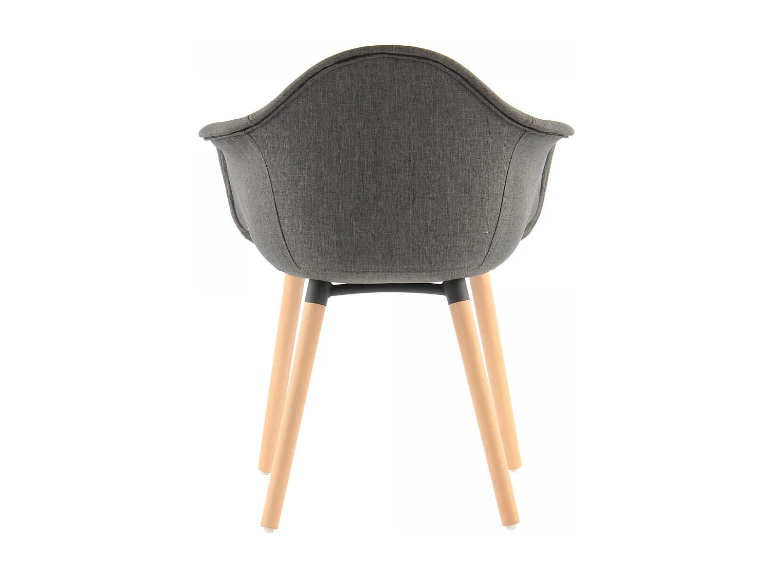 Fauteuil semi artisanal LOT DE 2 ABI 64x62x80,5 gris foncé