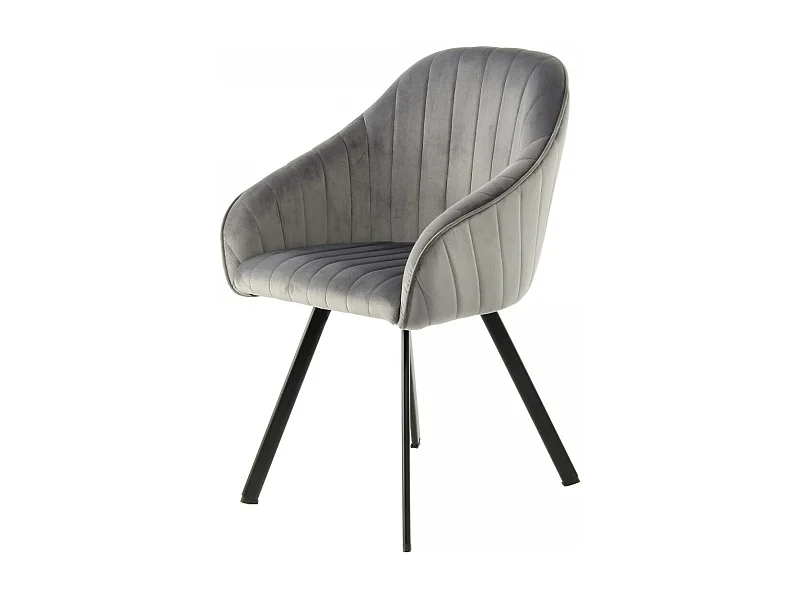 Fauteuil semi artisanal LOT DE 2 ANE 59x56x86 gris foncé