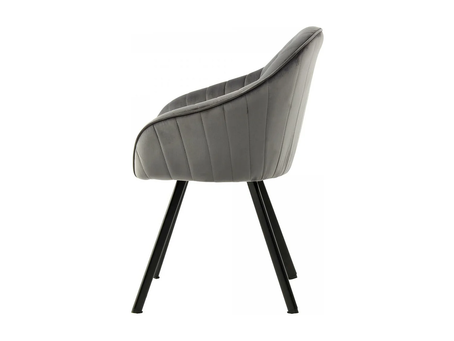 Fauteuil semi artisanal LOT DE 2 ANE 59x56x86 gris foncé