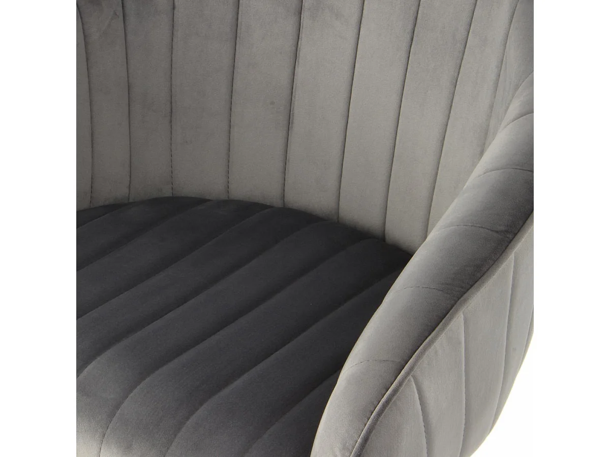 Fauteuil semi artisanal LOT DE 2 ANE 59x56x86 gris foncé