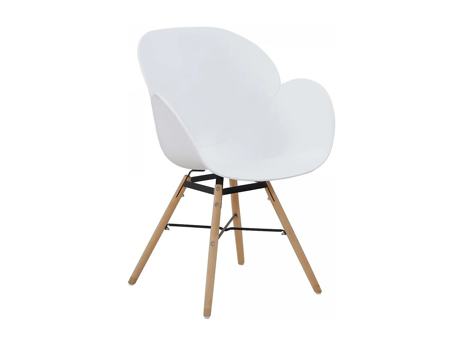 Fauteuil semi artisanal LOT DE 2 ADA 57,5x59x83,5 blanc