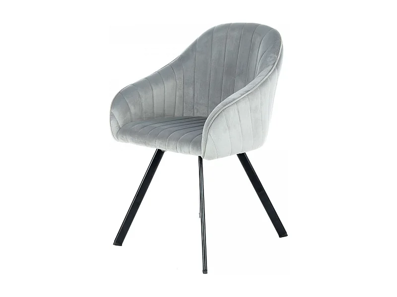 Fauteuil semi artisanal LOT DE 2 ANE 59x56x86 gris