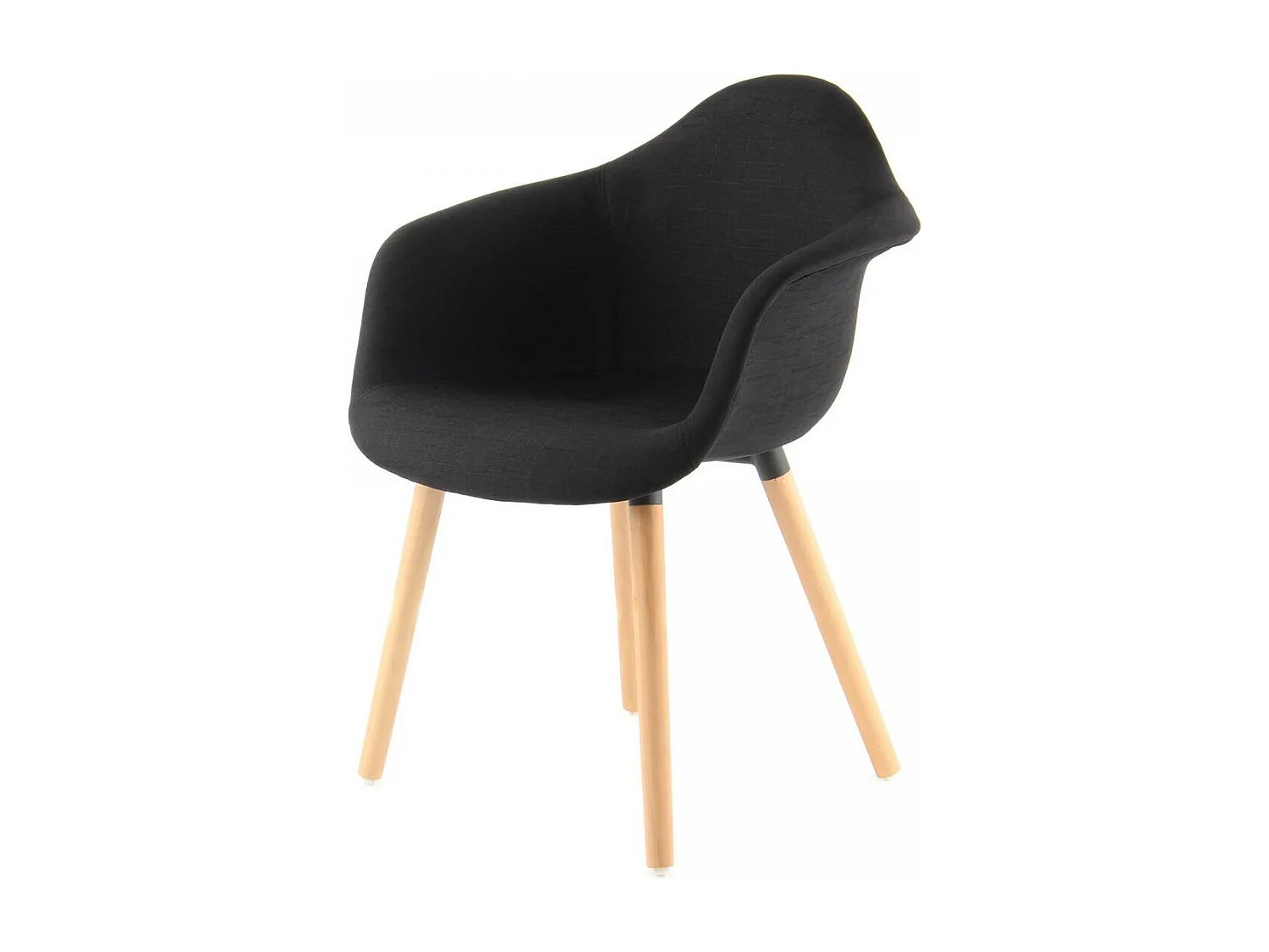 Fauteuil semi artisanal LOT DE 2 ABI 64x62x80,5 noir