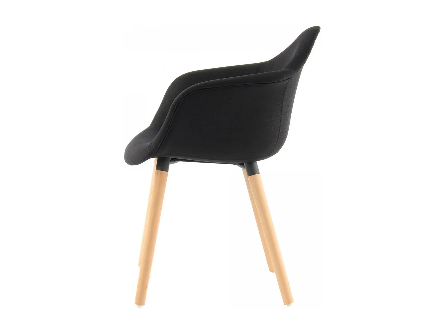 Fauteuil semi artisanal LOT DE 2 ABI 64x62x80,5 noir