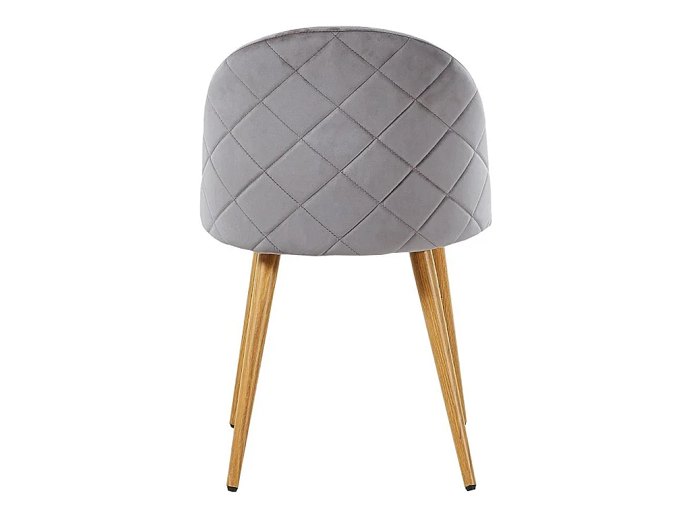 LUCIA - Chaise en Velours - Inspiration Scandinave - Gris