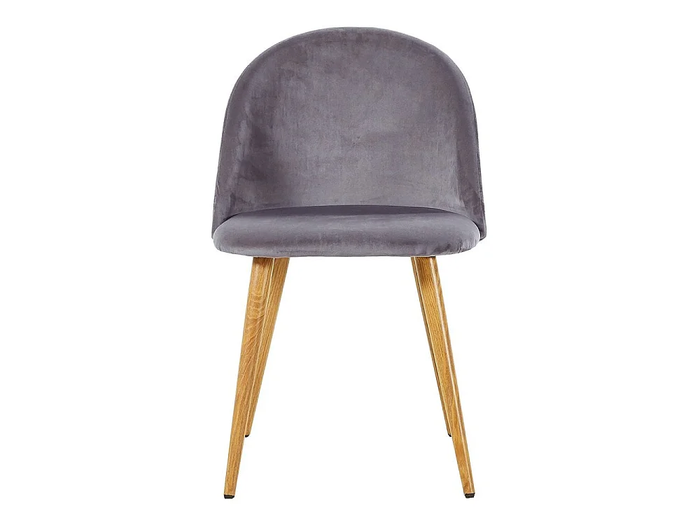 LUCIA - Chaise en Velours - Inspiration Scandinave - Gris