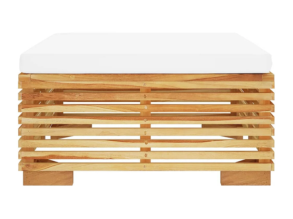 2-tlg. Garten-Sitzgruppe: Sofa + Tisch | Garten-Lounge-Set Massivholz Teak -GKD842181