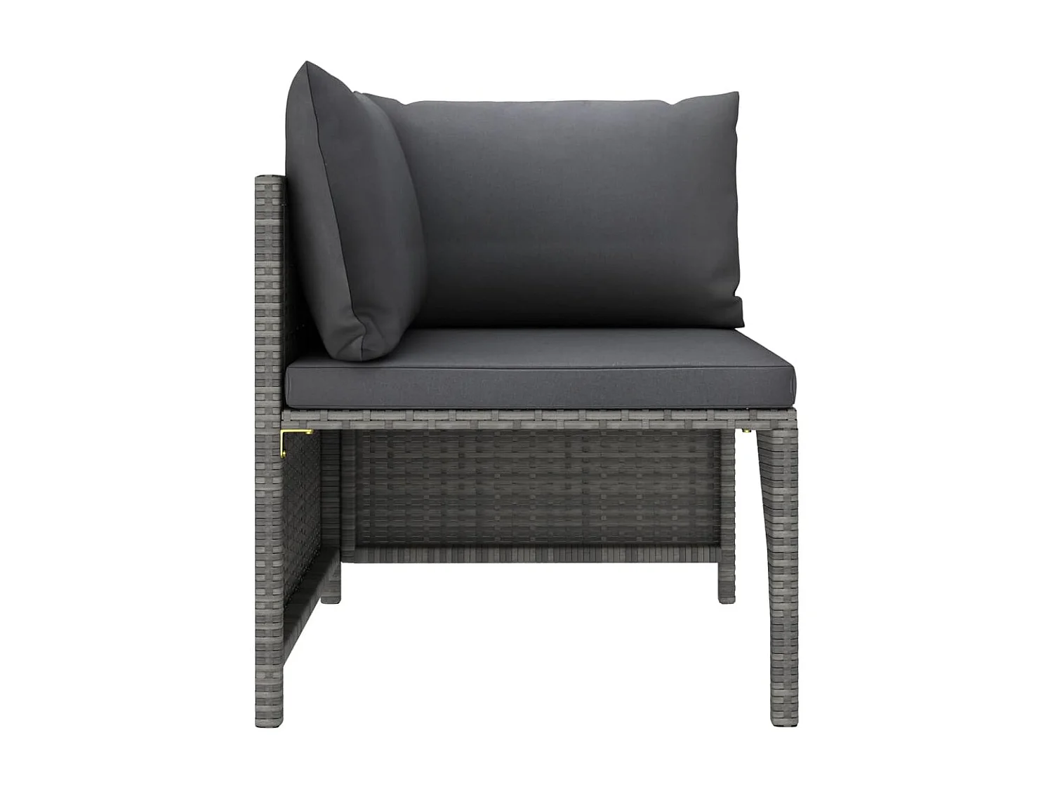 3-tlg. Garten-Sitzgruppe | Garten-Lounge-Set mit Kissen Poly Rattan Grau -GKD441225