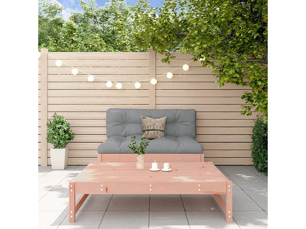 2-tlg. Garten-Sitzgruppe: Sofa + Tisch | Garten-Lounge-Set Massivholz Douglasie -GKD476606