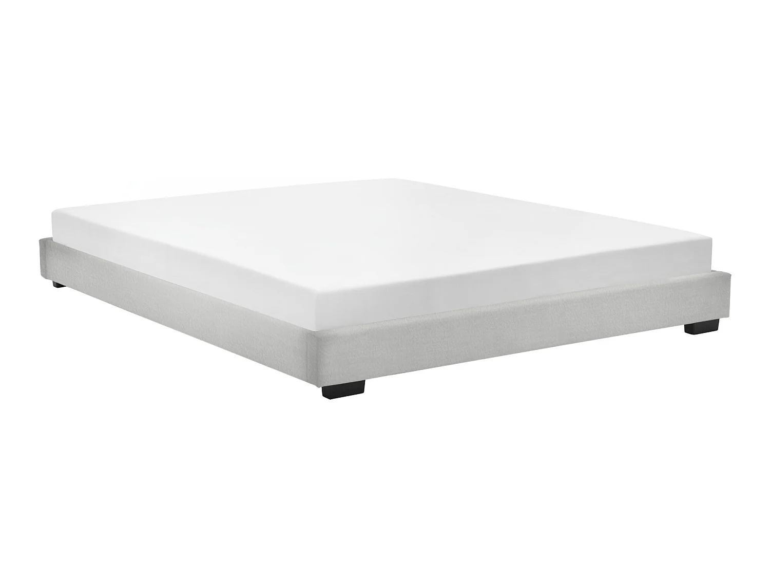 Cadre de Lit Double Masari Rembourré avec Simili Blanc 200 x 140 cm Corium