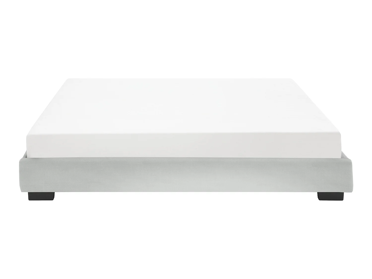 Cadre de Lit Double Masari Rembourré avec Simili Blanc 200 x 140 cm Corium