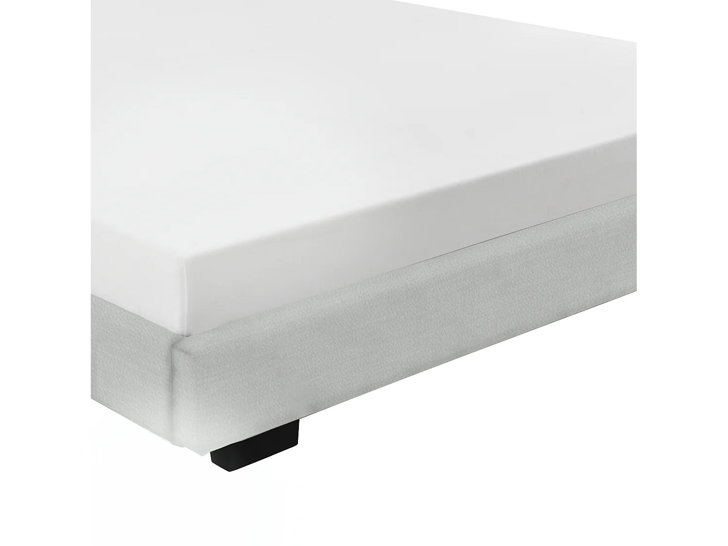 Cadre de Lit Double Masari Rembourré avec Simili Blanc 200 x 140 cm Corium