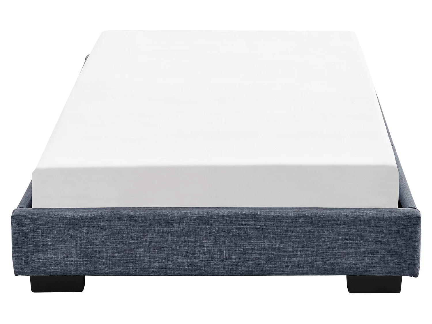 Cadre de Lit Simple Masari Rembourré avec Lin Gris Foncé 200 x 90 cm Corium