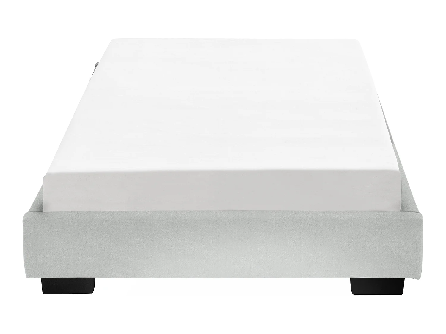 Cadre de Lit Simple Masari Rembourré avec Simili Blanc 200 x 90 cm Corium