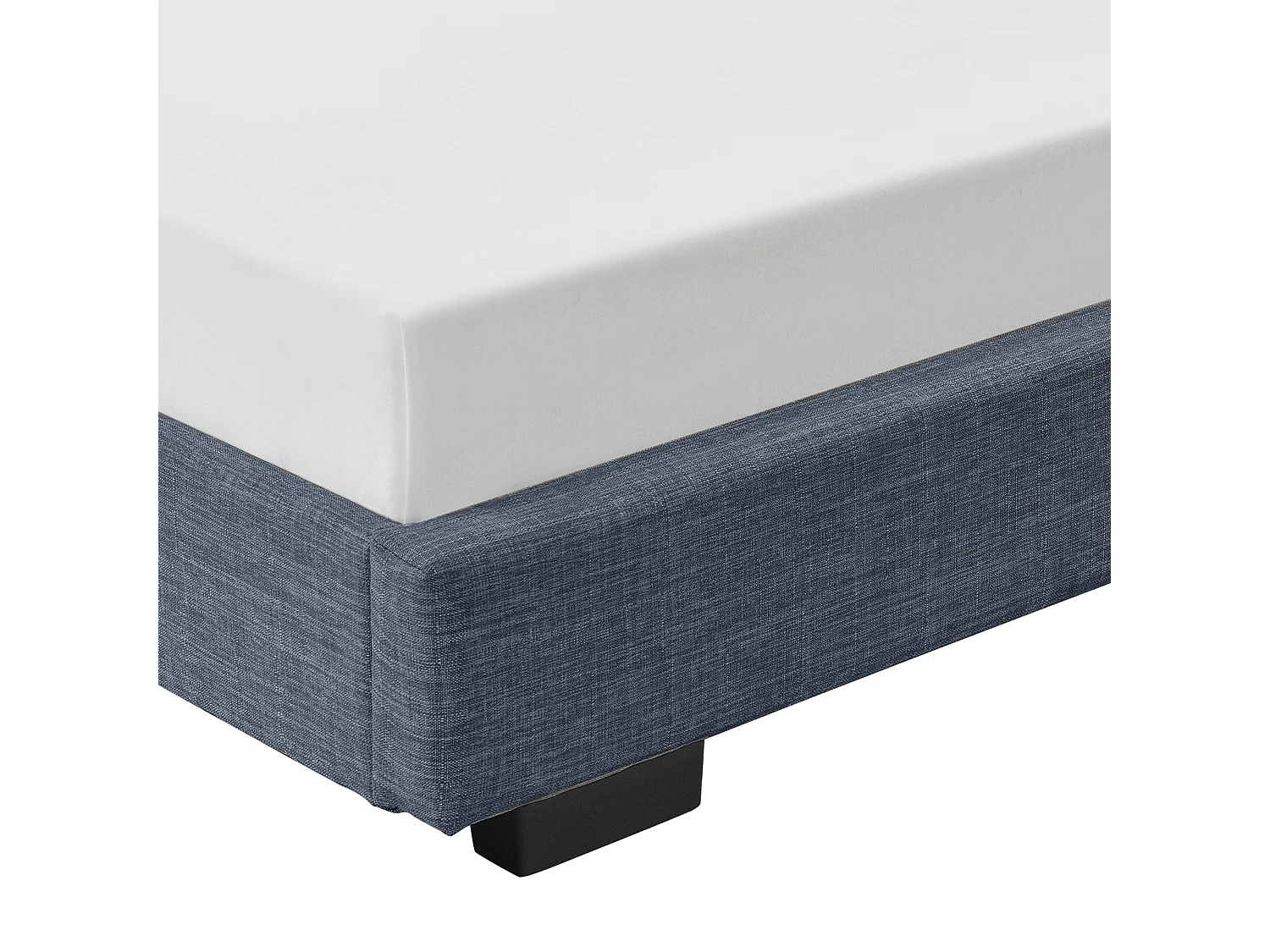 Cadre de Lit Double Masari Rembourré avec Lin Gris Foncé 200 x 140 cm Corium