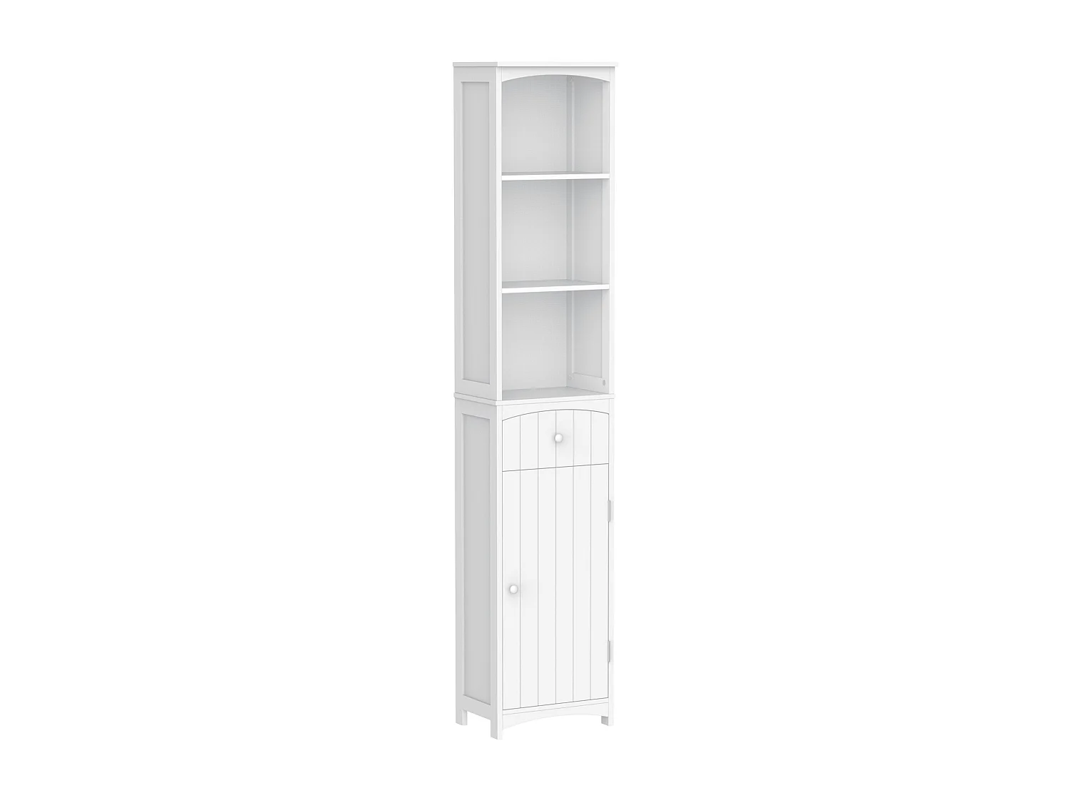 Meuble colonne de salle de bain moderne 34L x 24l x 170H cm blanc