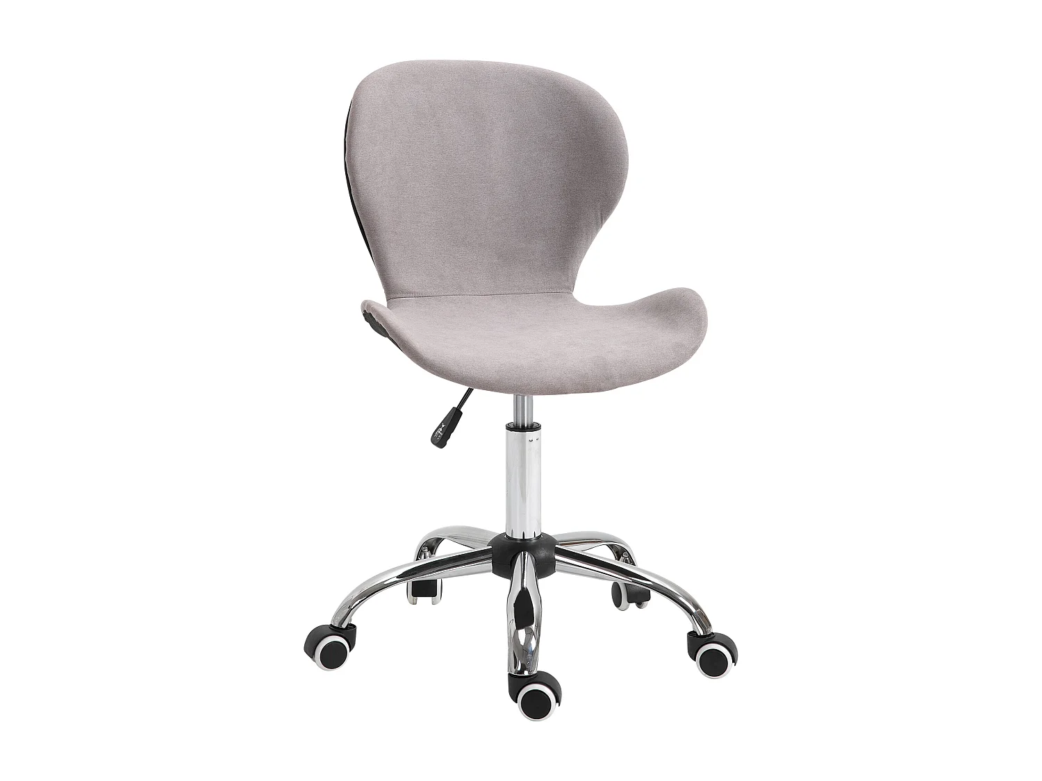 HOMCOM Chaise de bureau design contemporain hauteur réglable pivotant 360° piètement chromé velours gris