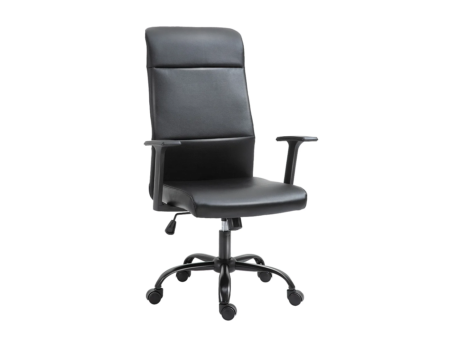 Vinsetto Fauteuil de bureau manager ergonomique pivotant 360° hauteur assise réglable revêtement synthétique PU noir