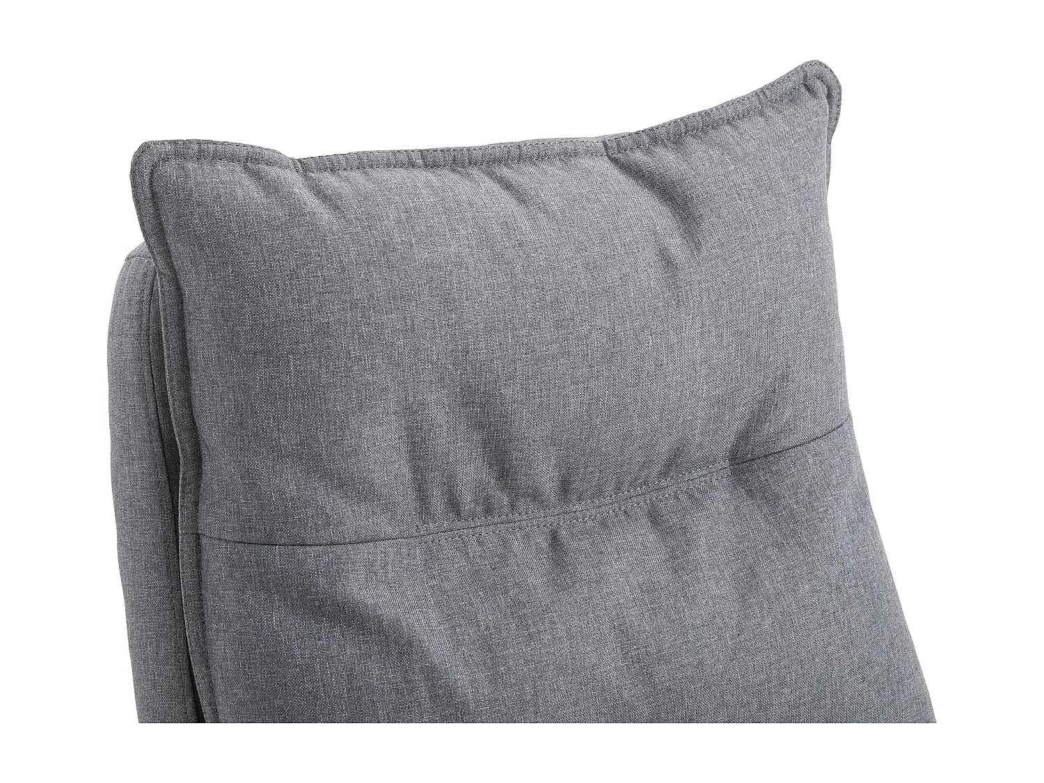 Fauteuil de bureau direction massant hauteur réglable dossier inclinable repose-pied intégré toile de lin gris chiné