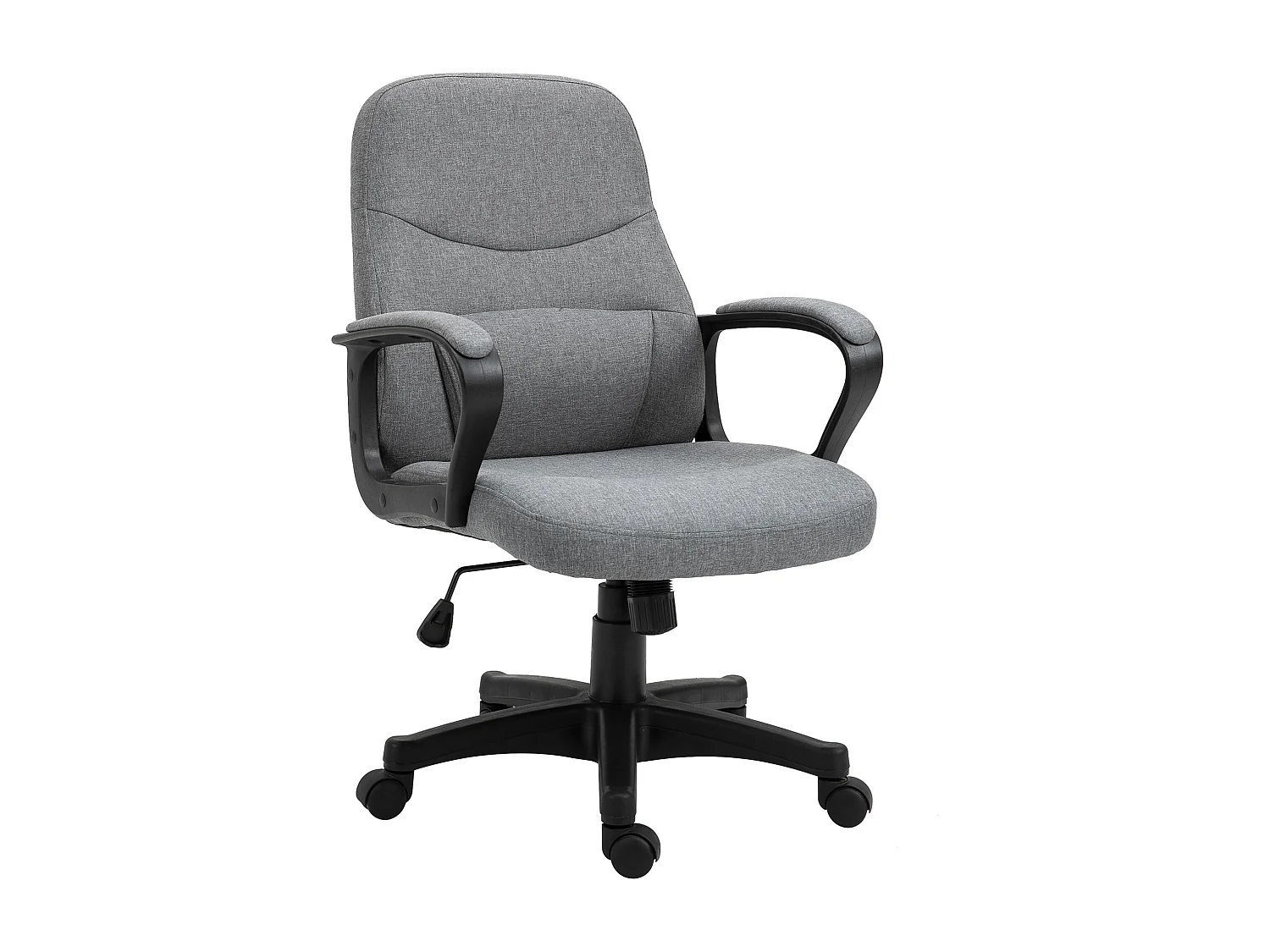 Vinsetto Chaise de bureau fauteuil bureau massant pivotant hauteur réglable tissu lin gris
