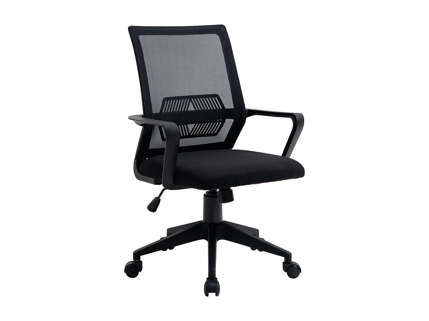 Vinsetto chaise de bureau ergonomique réglable pivotante 360° avec fonction à bascule verrouillable maille polyester noir