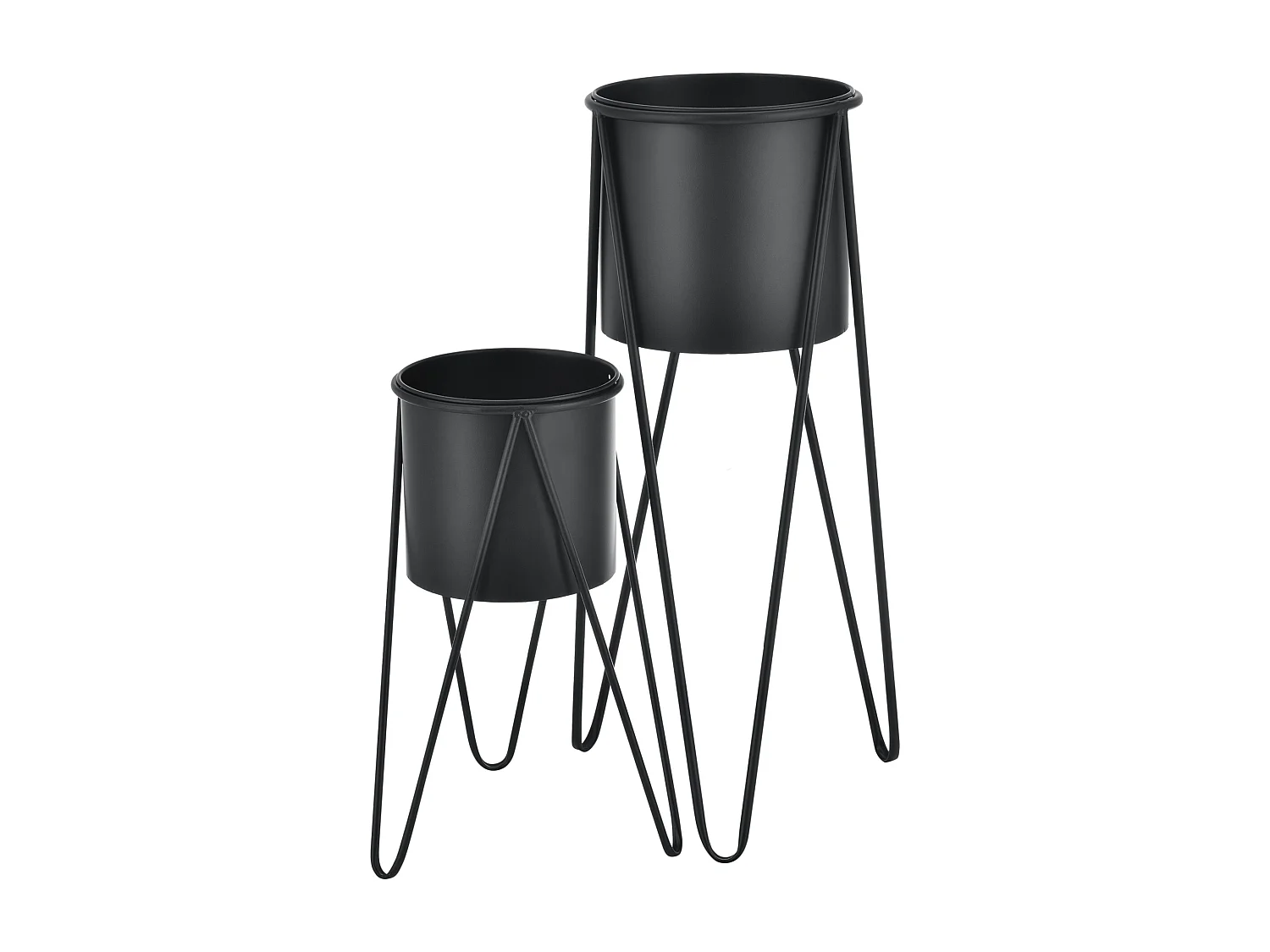 Set De 2 Supports De Plante Hedera Noir [en.casa]