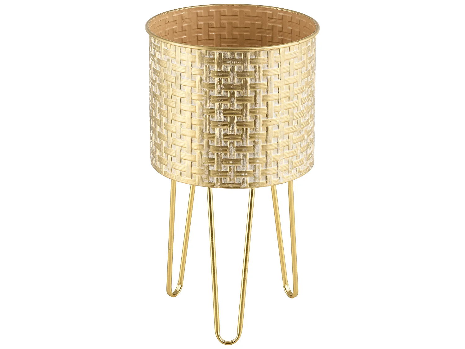 Lot de 3 Supports de Plante Kalmthout Métal Laiton [en.casa]