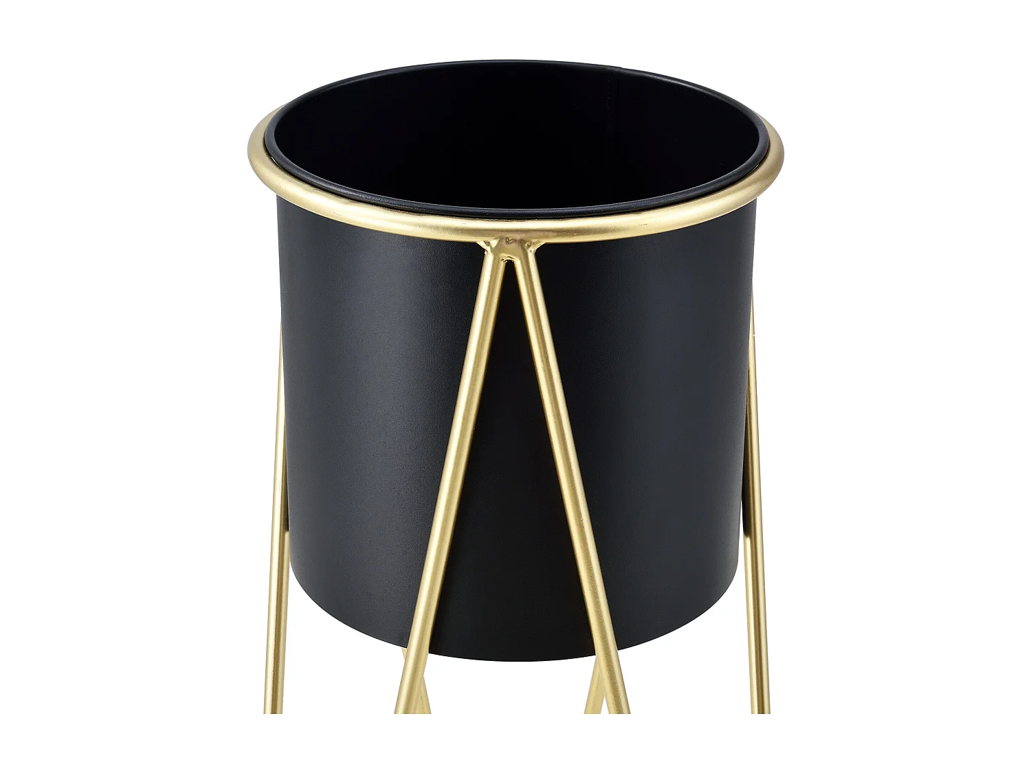 Set De 2 Supports De Plante Hedera Noir Doré [en.casa]