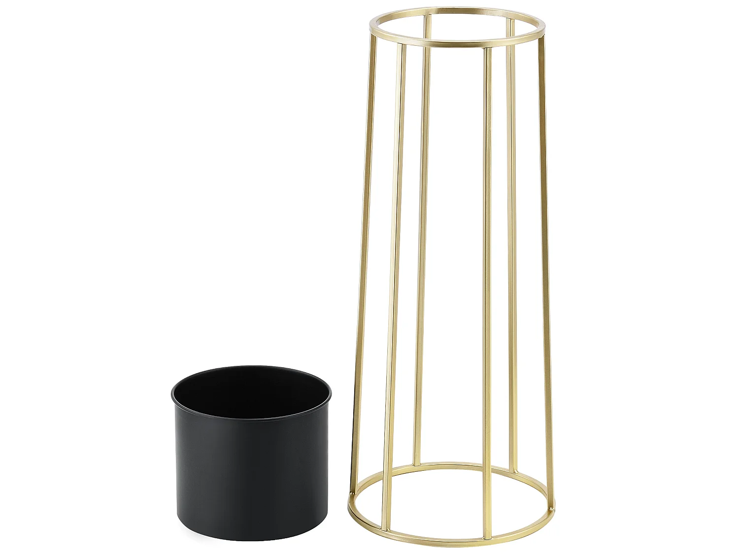 Set De 2 Supports De Plantes Macon Doré Noir [en.casa]