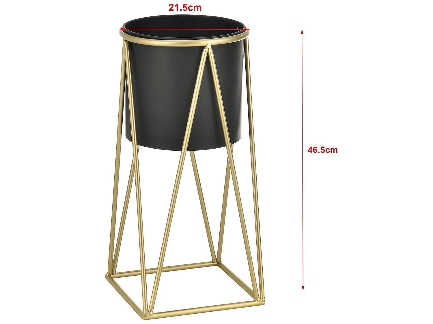 Set De 2 Supports De Plante Lennik Laiton Noir [en.casa]