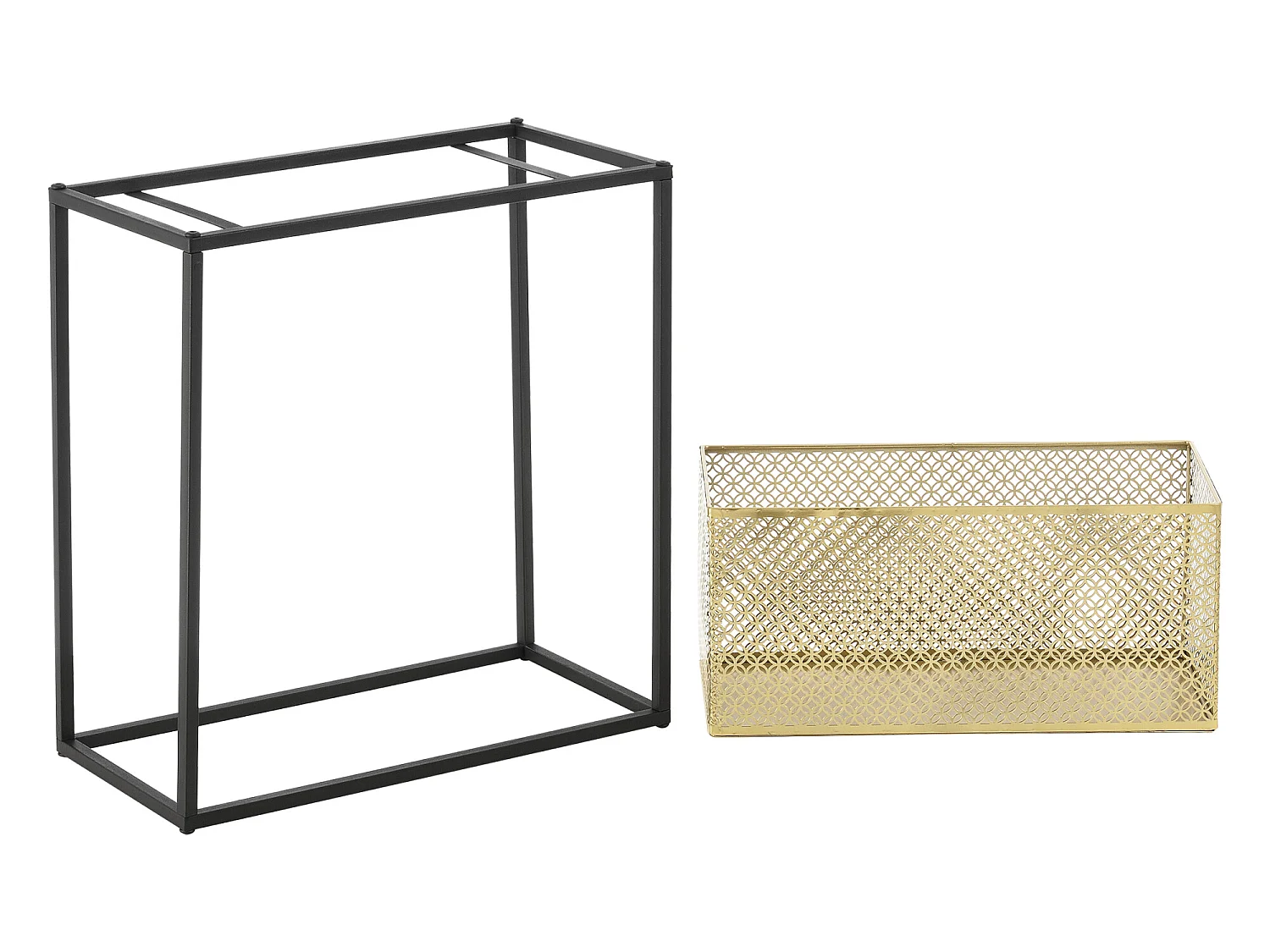 Lot De 2 Supports De Plante Anderlues Noir Laiton [en.casa]