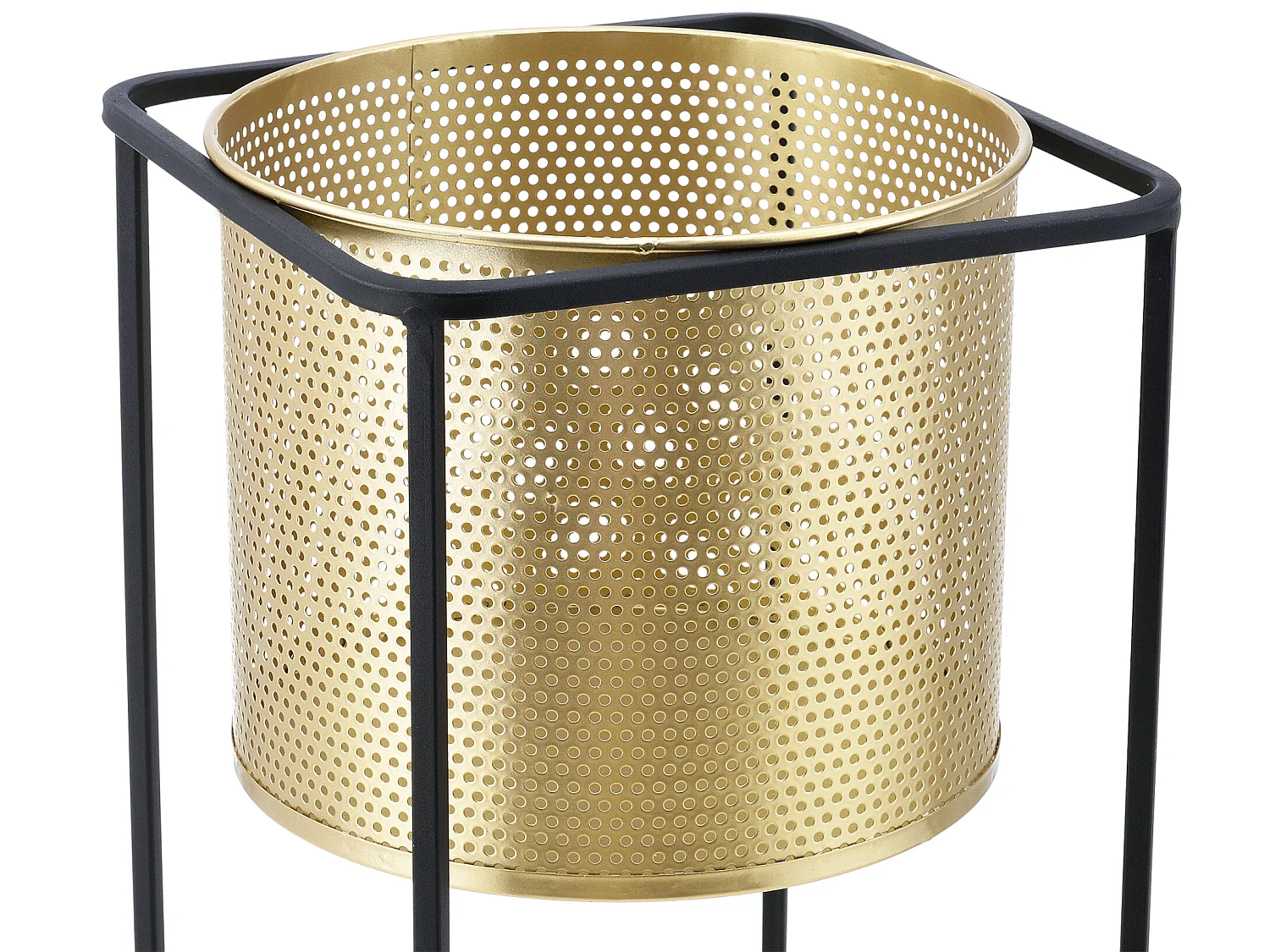 Lot De 2 Supports De Plante Mettet Noir Doré [en.casa]